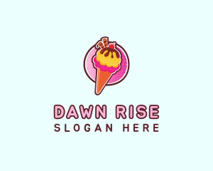 Frozen Yogurt Ice Cream  logo design