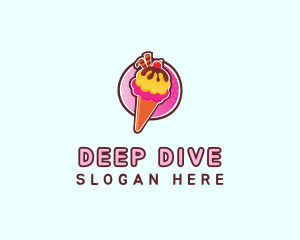 Frozen Yogurt Ice Cream  logo design