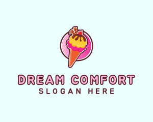 Frozen Yogurt Ice Cream  logo design