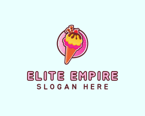 Frozen Yogurt Ice Cream  logo design