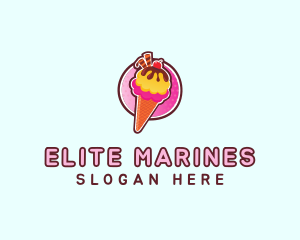 Frozen Yogurt Ice Cream  logo design