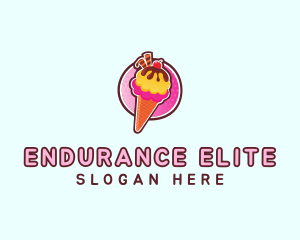 Frozen Yogurt Ice Cream  logo design