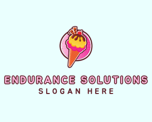 Frozen Yogurt Ice Cream  logo design