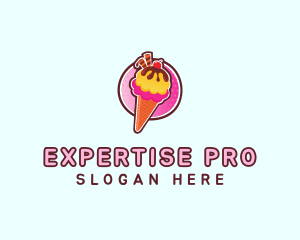 Frozen Yogurt Ice Cream  logo design