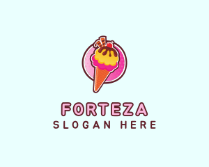 Frozen Yogurt Ice Cream  logo design