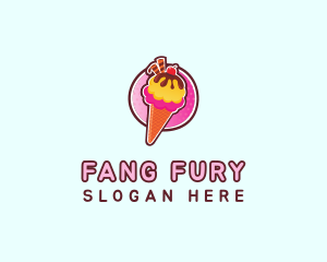 Frozen Yogurt Ice Cream  logo design