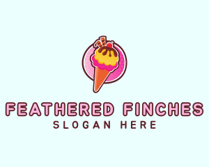 Frozen Yogurt Ice Cream  logo design