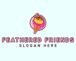 Frozen Yogurt Ice Cream  logo design