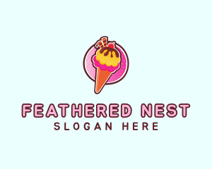 Frozen Yogurt Ice Cream  logo design