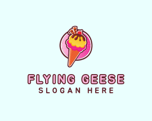 Frozen Yogurt Ice Cream  logo design