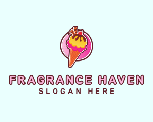 Frozen Yogurt Ice Cream  logo design