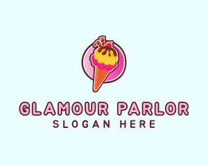 Frozen Yogurt Ice Cream  logo design