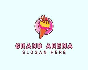 Frozen Yogurt Ice Cream  logo design