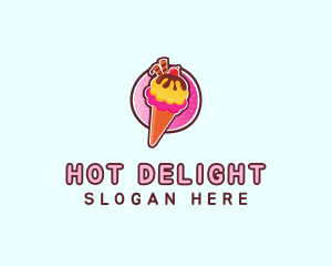 Frozen Yogurt Ice Cream  logo design