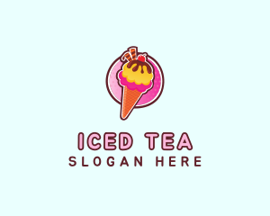 Frozen Yogurt Ice Cream  logo design