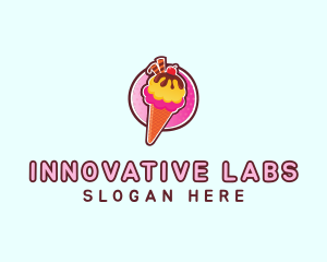 Frozen Yogurt Ice Cream  logo design