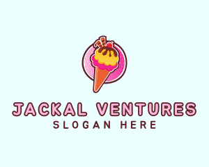 Frozen Yogurt Ice Cream  logo design