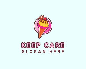 Frozen Yogurt Ice Cream  logo design