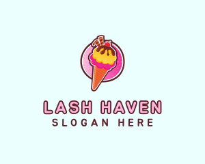 Frozen Yogurt Ice Cream  logo design