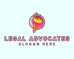 Frozen Yogurt Ice Cream  logo design