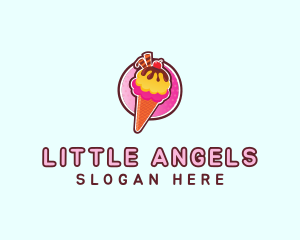 Frozen Yogurt Ice Cream  logo design