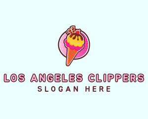 Frozen Yogurt Ice Cream  logo design