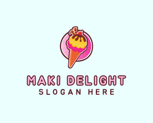 Frozen Yogurt Ice Cream  logo design