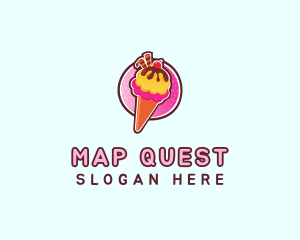 Frozen Yogurt Ice Cream  logo design