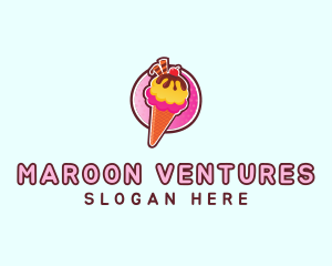 Frozen Yogurt Ice Cream  logo design