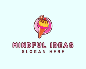 Frozen Yogurt Ice Cream  logo design