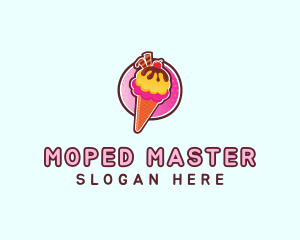 Frozen Yogurt Ice Cream  logo design