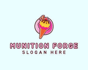 Frozen Yogurt Ice Cream  logo design