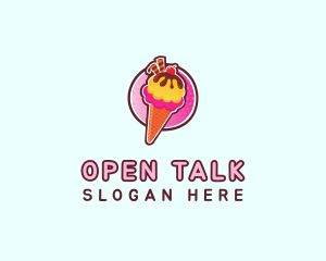 Frozen Yogurt Ice Cream  logo design