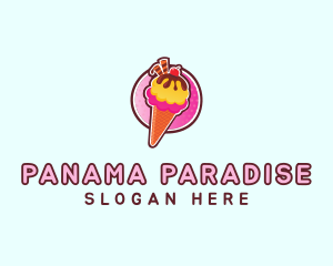 Frozen Yogurt Ice Cream  logo design