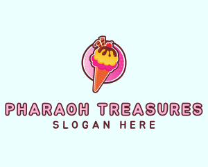 Frozen Yogurt Ice Cream  logo design