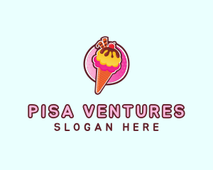 Frozen Yogurt Ice Cream  logo design