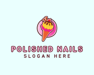 Frozen Yogurt Ice Cream  logo design