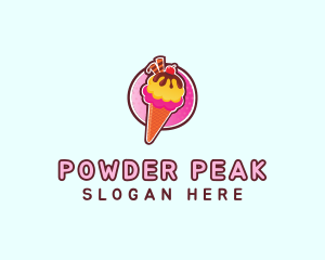 Frozen Yogurt Ice Cream  logo design