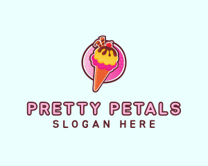 Frozen Yogurt Ice Cream  logo design