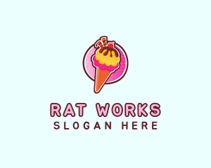 Frozen Yogurt Ice Cream  logo design