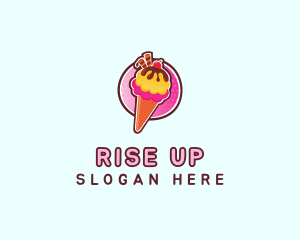 Frozen Yogurt Ice Cream  logo design