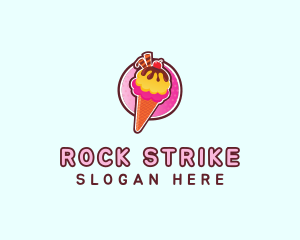 Frozen Yogurt Ice Cream  logo design