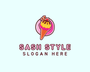 Frozen Yogurt Ice Cream  logo design