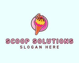 Scoop - Frozen Yogurt Ice Cream logo design