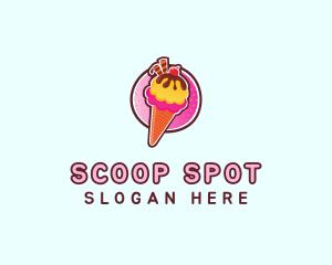 Scoop - Frozen Yogurt Ice Cream logo design