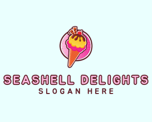 Frozen Yogurt Ice Cream  logo design