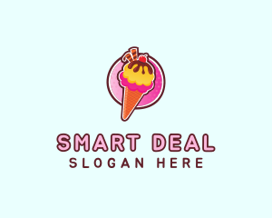 Frozen Yogurt Ice Cream  logo design