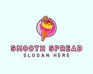 Frozen Yogurt Ice Cream  logo design