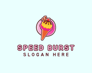 Frozen Yogurt Ice Cream  logo design