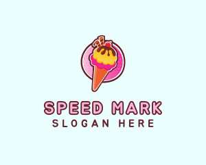 Frozen Yogurt Ice Cream  logo design